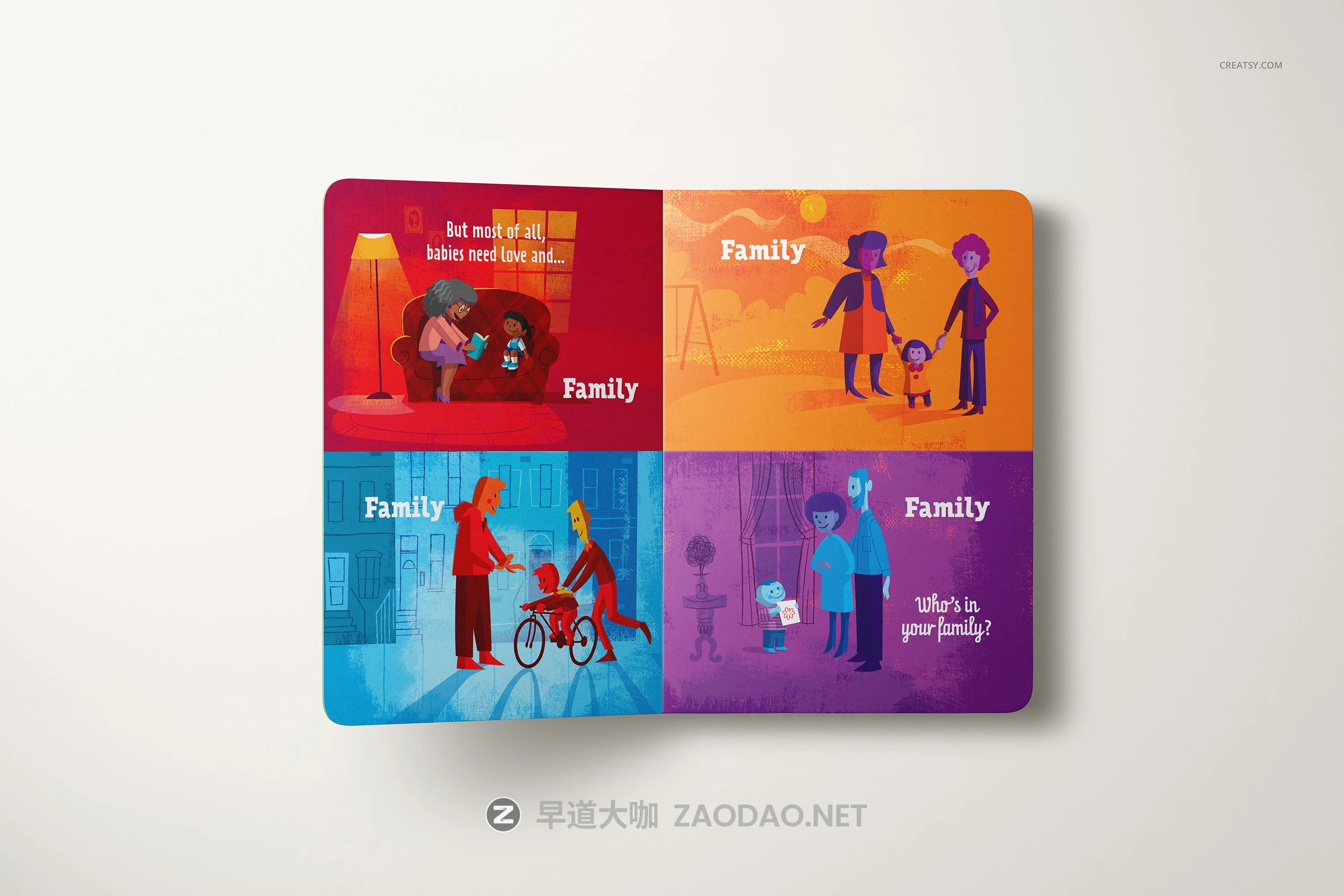 19款时尚硬板纸儿童绘本读物书籍设计Ps智能贴图样机模板合集 Board Book Mockup Set插图14 19款时尚硬板纸儿童绘本读物书籍设计Ps智能贴图样机模板合集 Board Book Mockup Set插图14
