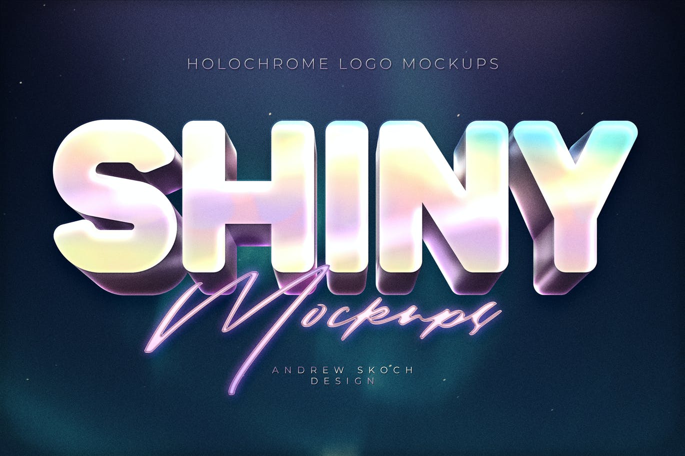 8款全息渐变3D立体文本标题徽标Logo设计Ps样机模板素材 Holochrome Logo Mockups插图6 8款全息渐变3D立体文本标题徽标Logo设计Ps样机模板素材 Holochrome Logo Mockups插图6