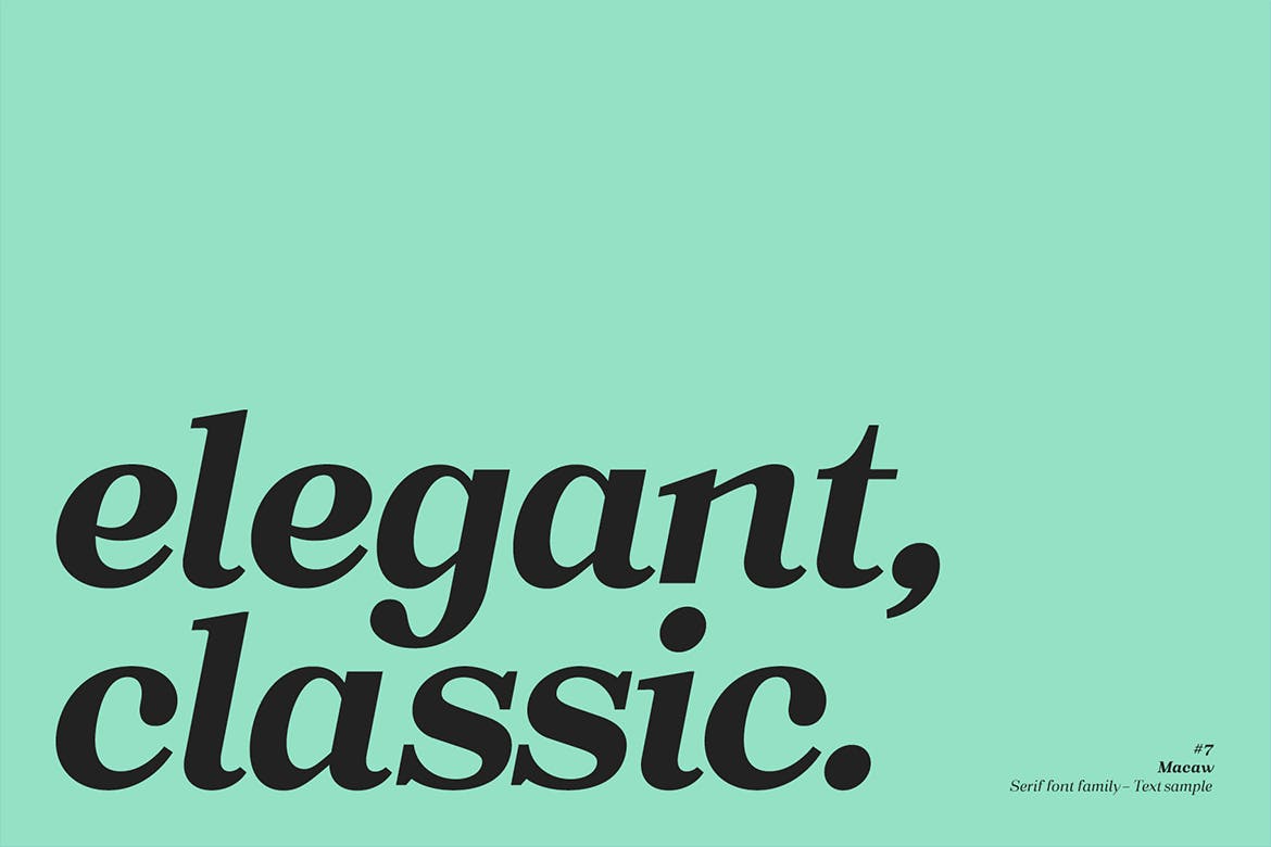 现代复古网页标志Logo设计衬线英文字体下载 Macaw – Serif Typeface插图6 现代复古网页标志Logo设计衬线英文字体下载 Macaw – Serif Typeface插图6