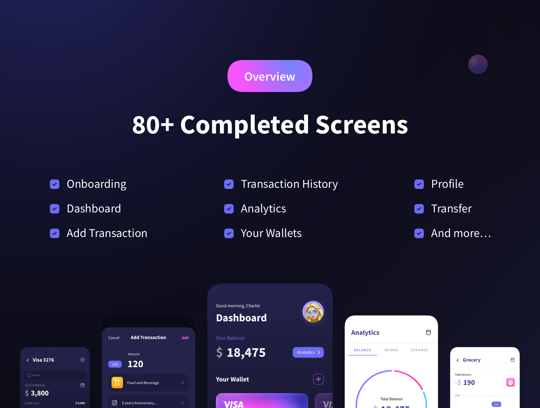 炫酷金融钱包iOS APP应用程序界面设计UI套件 Wallet App – Mobile UI Kits插图2 炫酷金融钱包iOS APP应用程序界面设计UI套件 Wallet App – Mobile UI Kits插图2