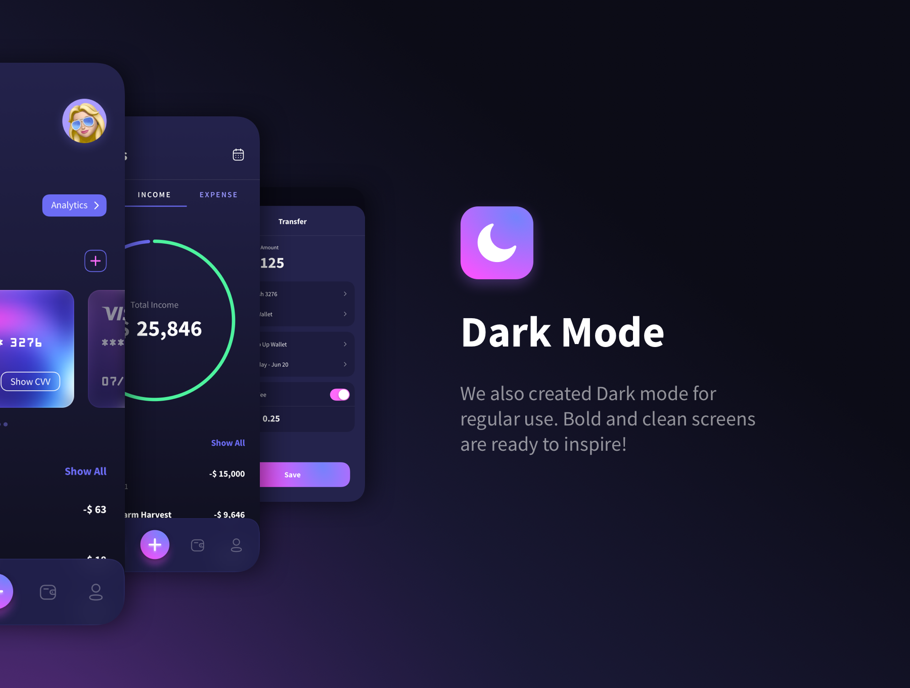 炫酷金融钱包iOS APP应用程序界面设计UI套件 Wallet App – Mobile UI Kits插图3 炫酷金融钱包iOS APP应用程序界面设计UI套件 Wallet App – Mobile UI Kits插图3