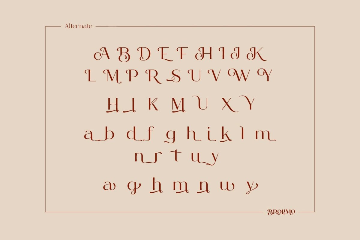 优雅奢华杂志海报徽标logo设计衬线英文字体 Bromilo Typeface插图8