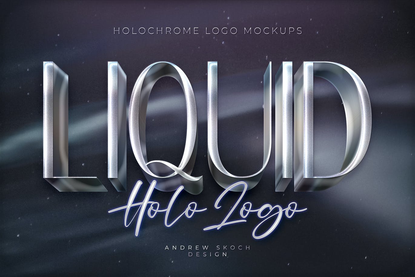 8款全息渐变3D立体文本标题徽标Logo设计Ps样机模板素材 Holochrome Logo Mockups插图8 8款全息渐变3D立体文本标题徽标Logo设计Ps样机模板素材 Holochrome Logo Mockups插图8