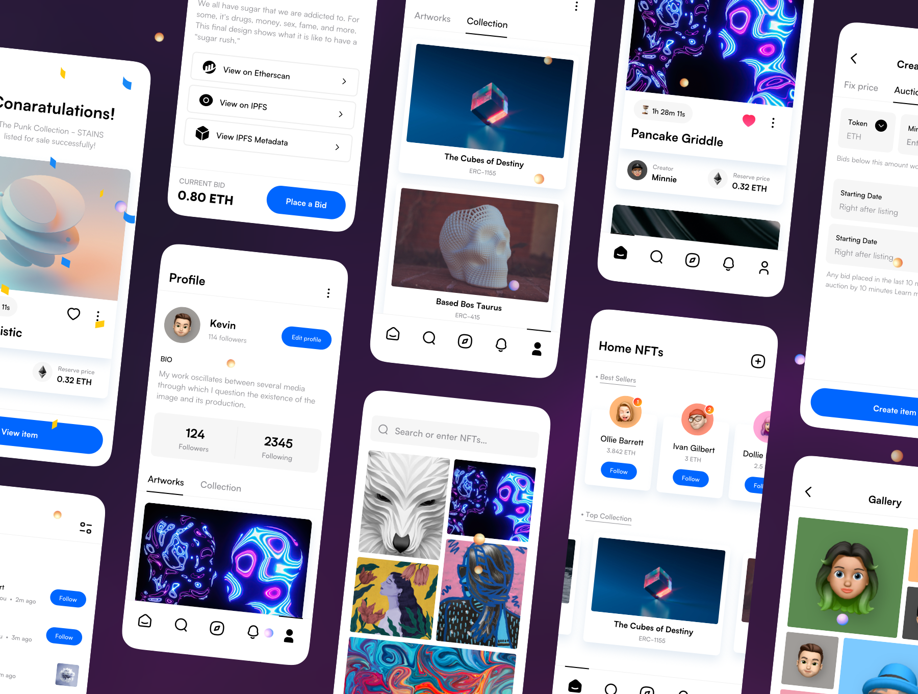 高质量NFT电子商城应用程序APP UI套件素材 NFT Store UI Kit插图1 高质量NFT电子商城应用程序APP UI套件素材 NFT Store UI Kit插图1