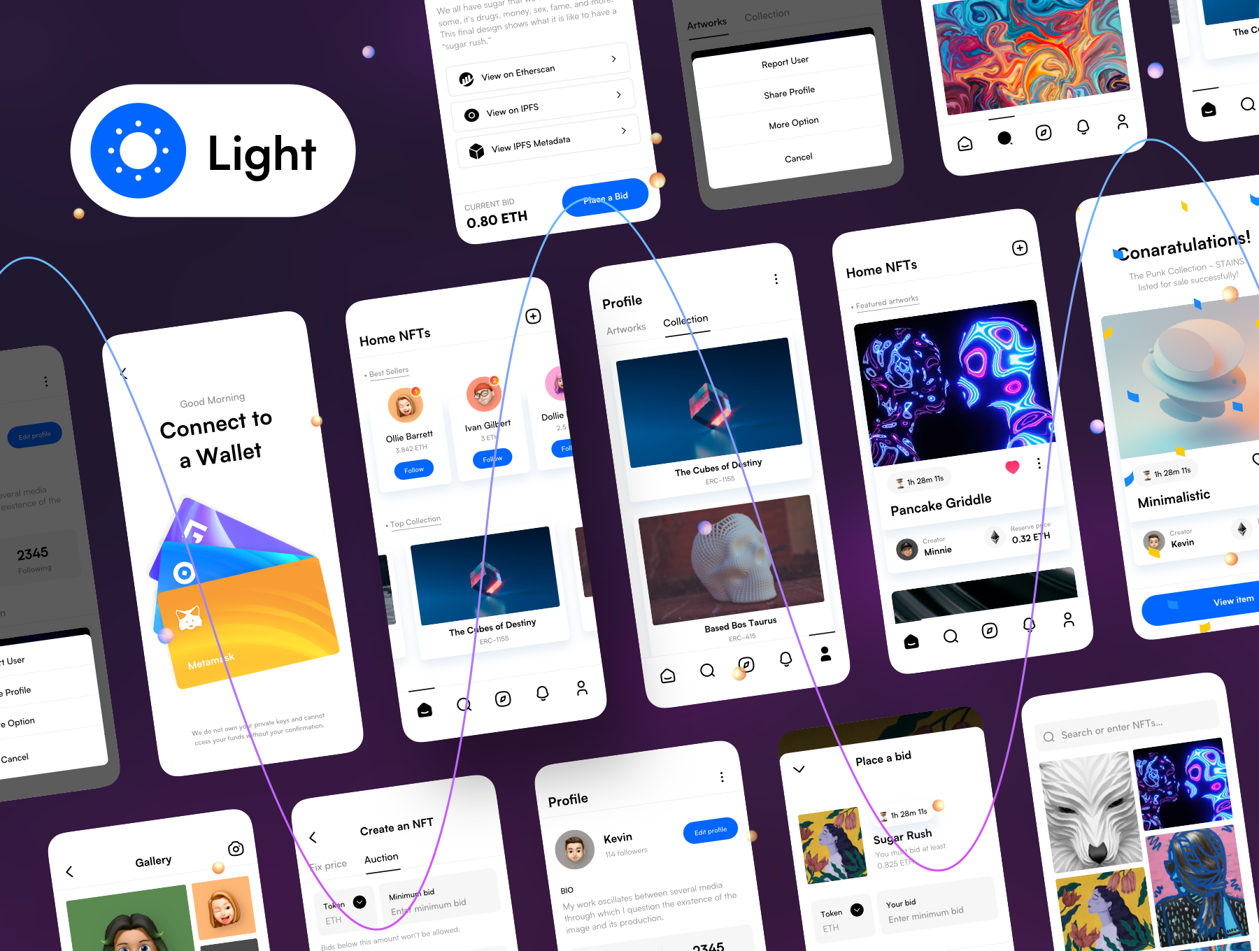 高质量NFT电子商城应用程序APP UI套件素材 NFT Store UI Kit插图2 高质量NFT电子商城应用程序APP UI套件素材 NFT Store UI Kit插图2