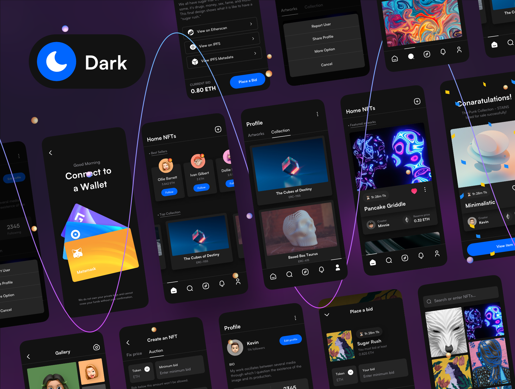 高质量NFT电子商城应用程序APP UI套件素材 NFT Store UI Kit插图3 高质量NFT电子商城应用程序APP UI套件素材 NFT Store UI Kit插图3