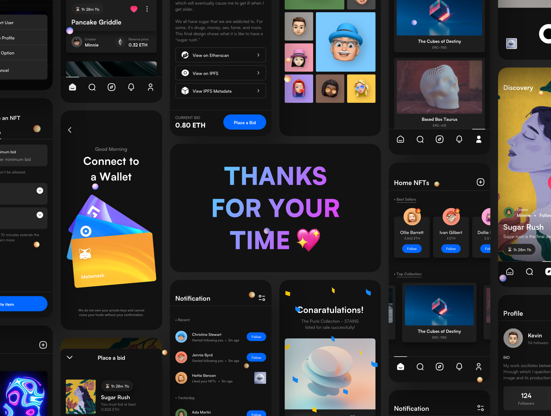 高质量NFT电子商城应用程序APP UI套件素材 NFT Store UI Kit插图5 高质量NFT电子商城应用程序APP UI套件素材 NFT Store UI Kit插图5