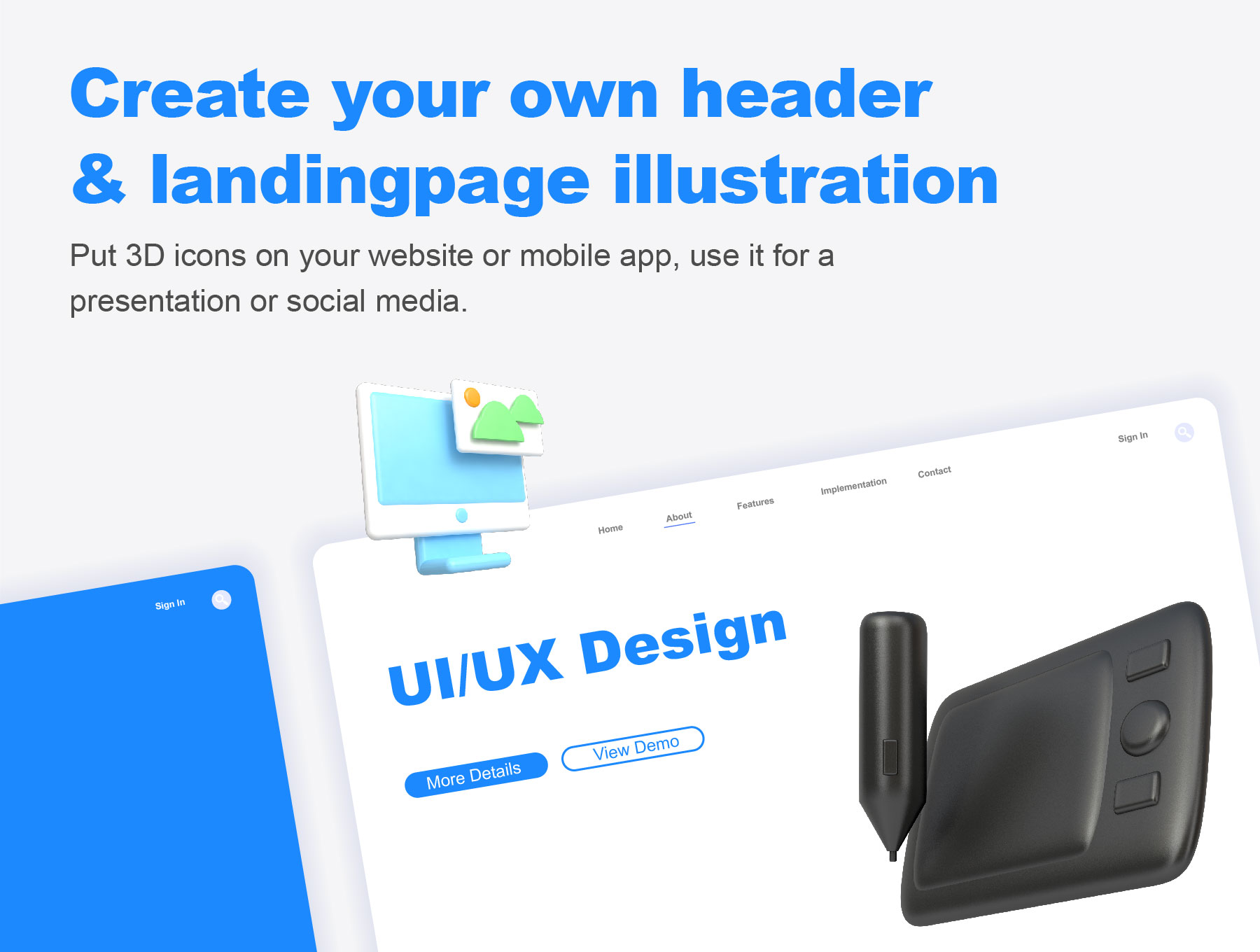 25个高级APP网站界面设计3D图标素材 3D Icons Set插图5