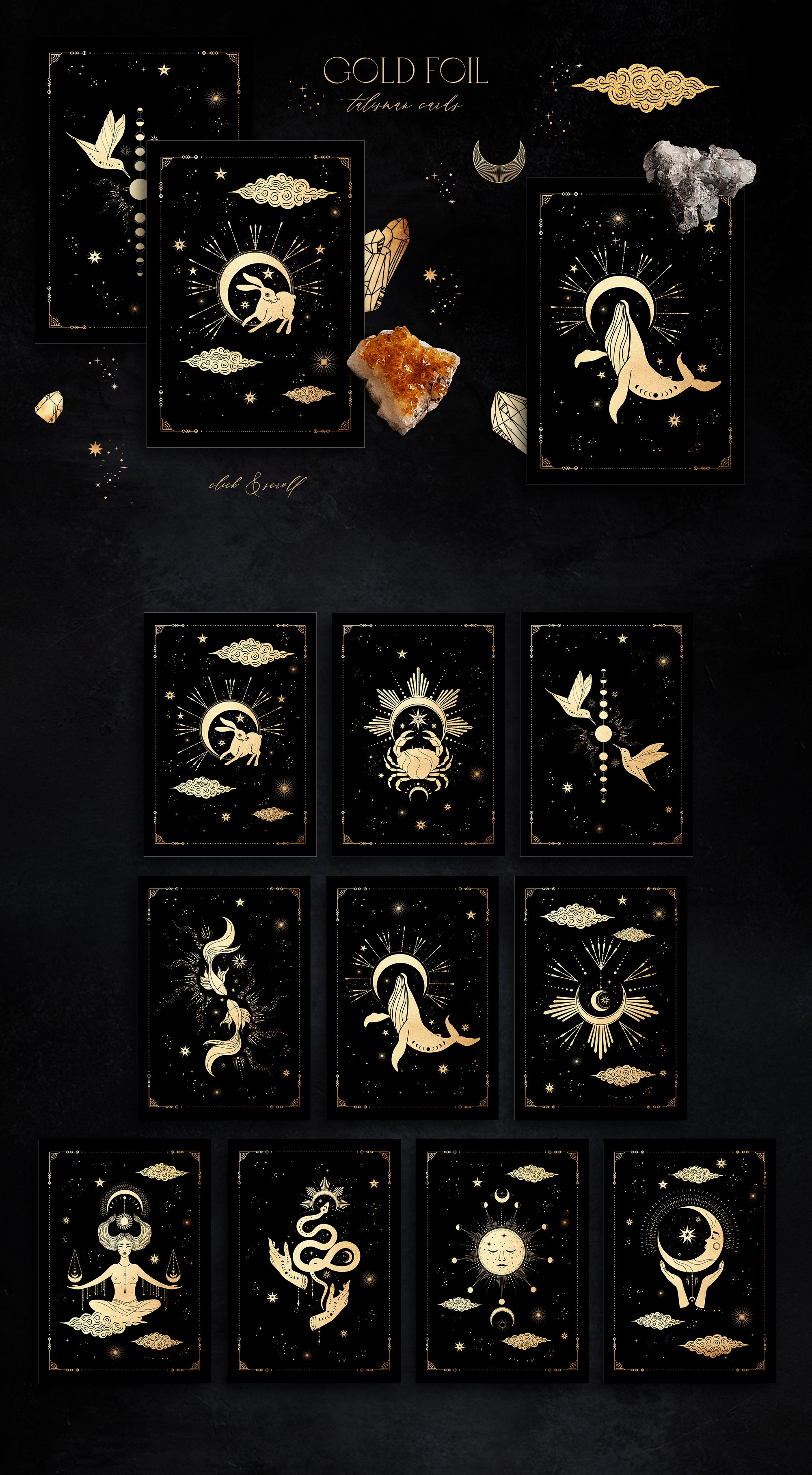 神秘北欧风星座占星术太阳月亮塔罗牌手饰手绘插画图案AI设计素材 NOCTURNA Hidden Secrets Collection插图16 神秘北欧风星座占星术太阳月亮塔罗牌手饰手绘插画图案AI设计素材 NOCTURNA Hidden Secrets Collection插图16