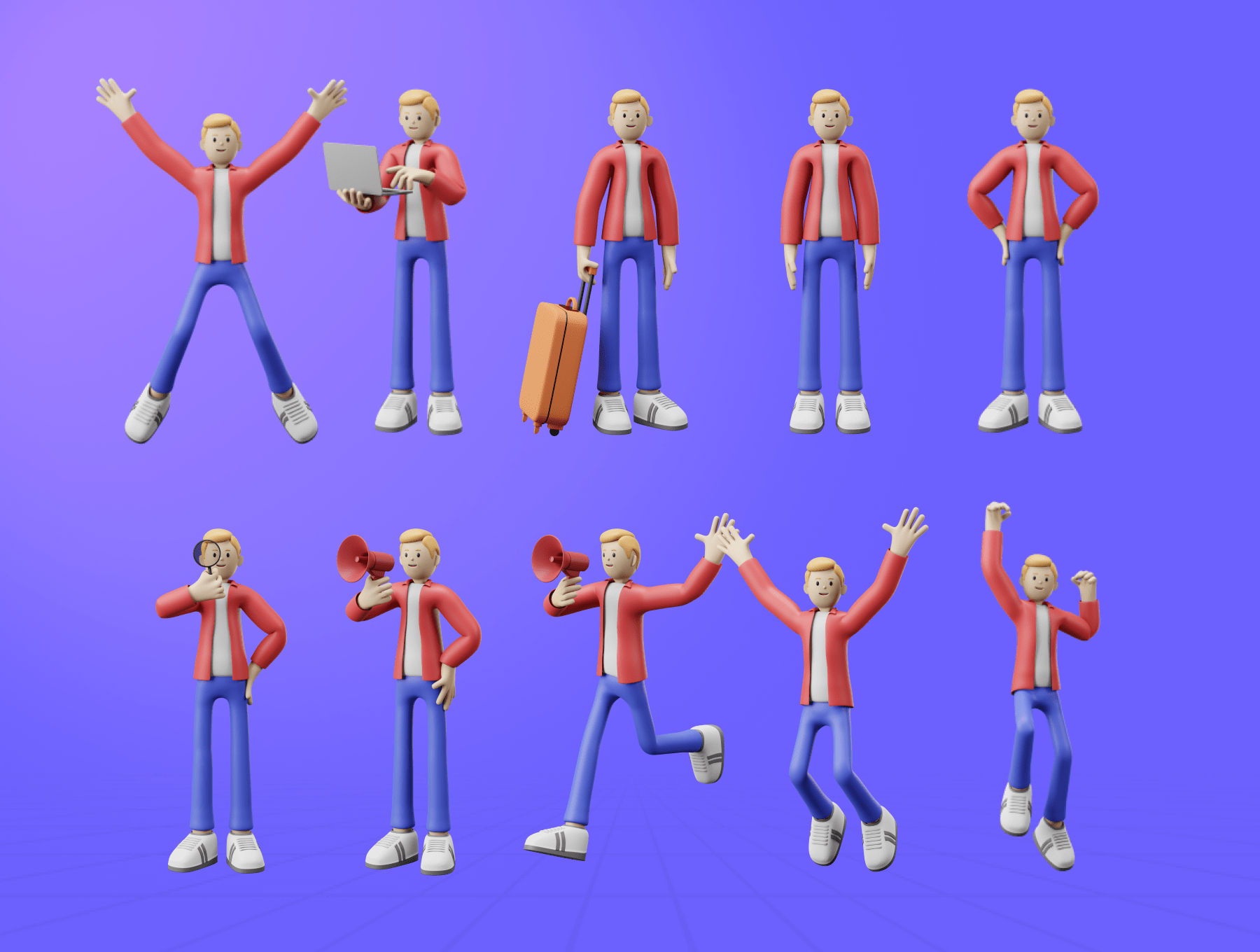 工作场景卡通3D人物角色插图包 3D Illustration Character Pack插图8 工作场景卡通3D人物角色插图包 3D Illustration Character Pack插图8