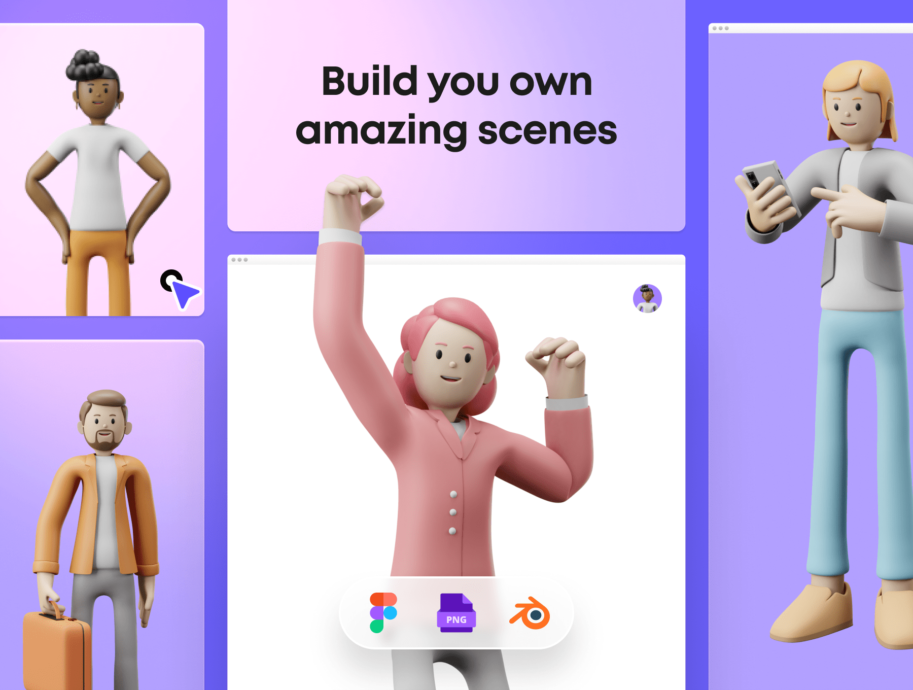 工作场景卡通3D人物角色插图包 3D Illustration Character Pack插图5 工作场景卡通3D人物角色插图包 3D Illustration Character Pack插图5