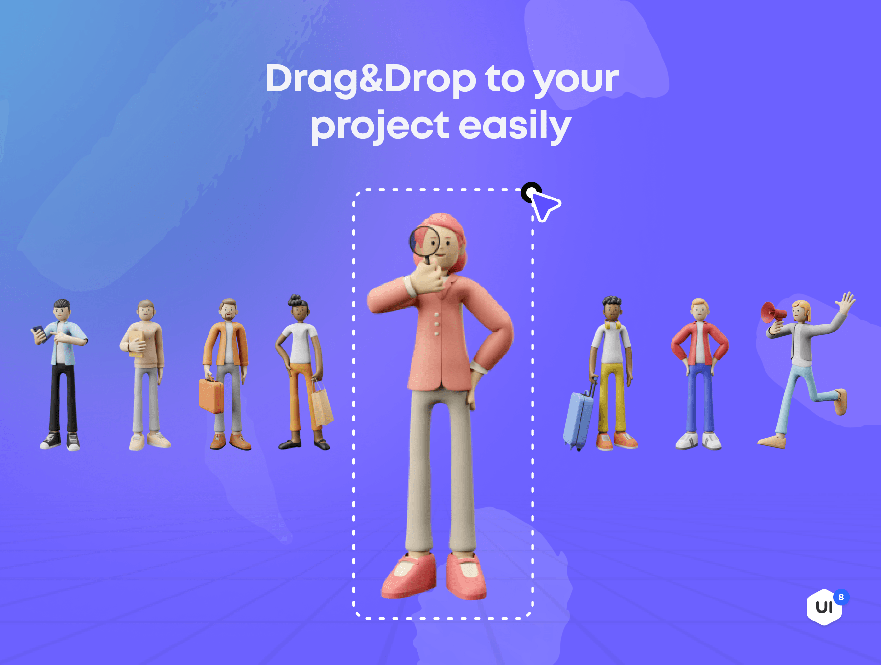 工作场景卡通3D人物角色插图包 3D Illustration Character Pack插图6 工作场景卡通3D人物角色插图包 3D Illustration Character Pack插图6