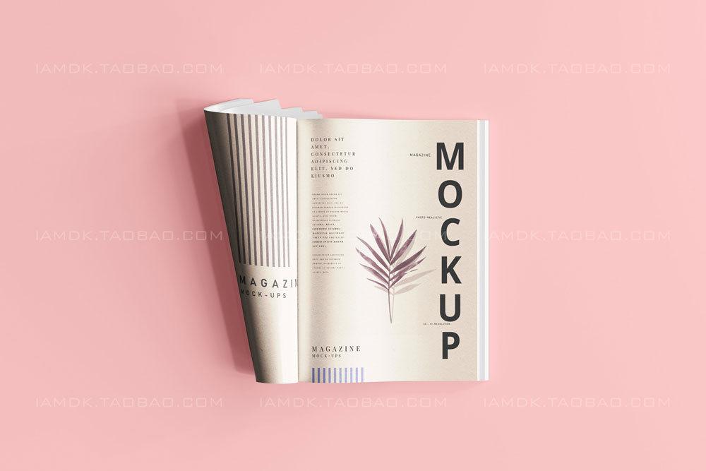 35款时尚产品目录宣传画册书籍封面设计展示Ps智能贴图样机模板 Magazine Mockups插图1