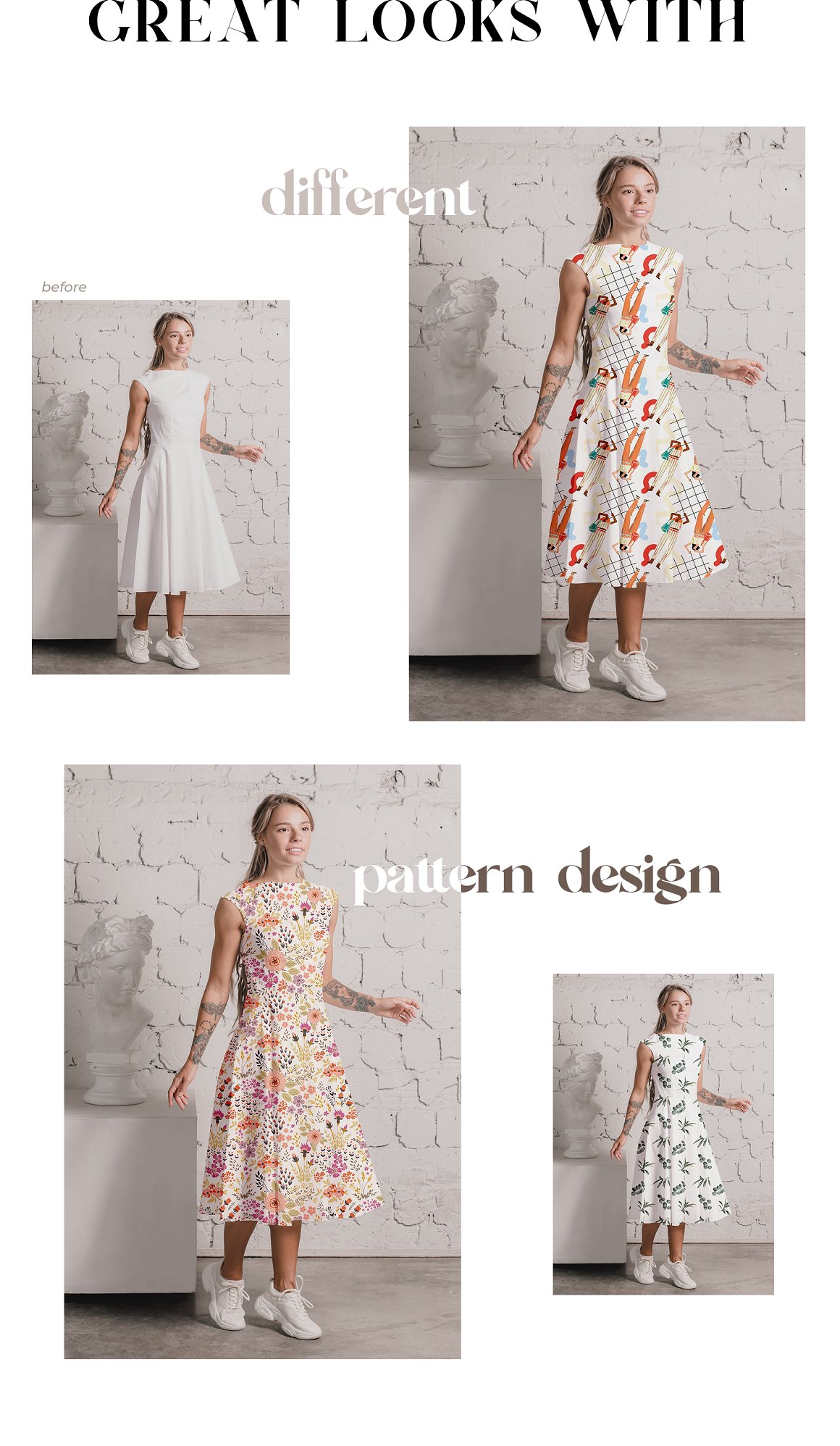 25款女式喇叭连衣裙设计展示贴图PSD样机模板 Women Sleeveless Dress Mockup Bundle插图3 25款女式喇叭连衣裙设计展示贴图PSD样机模板 Women Sleeveless Dress Mockup Bundle插图3