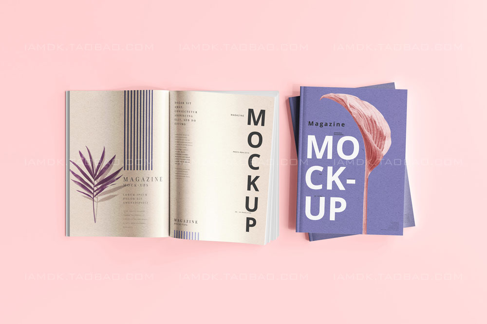 35款时尚产品目录宣传画册书籍封面设计展示Ps智能贴图样机模板 Magazine Mockups插图4