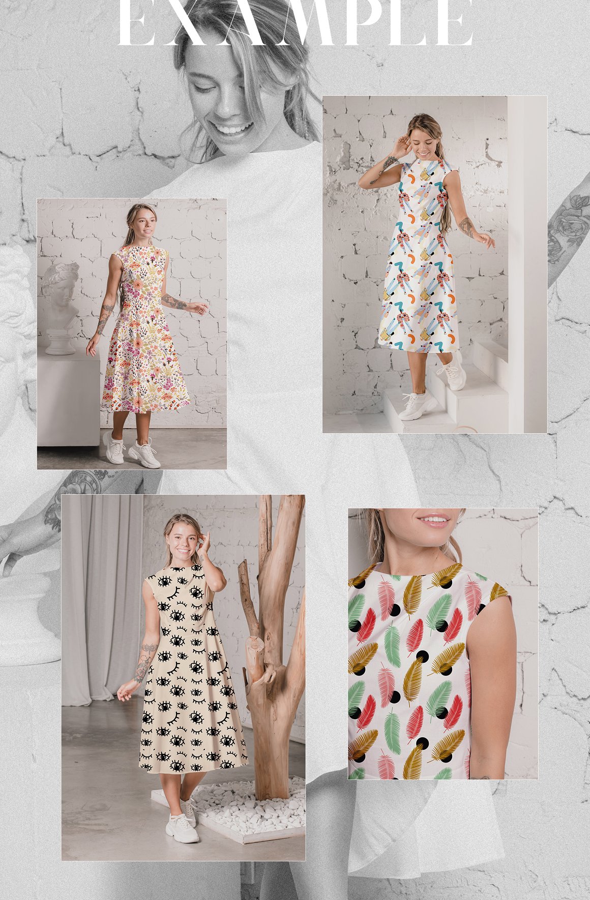 25款女式喇叭连衣裙设计展示贴图PSD样机模板 Women Sleeveless Dress Mockup Bundle插图6 25款女式喇叭连衣裙设计展示贴图PSD样机模板 Women Sleeveless Dress Mockup Bundle插图6