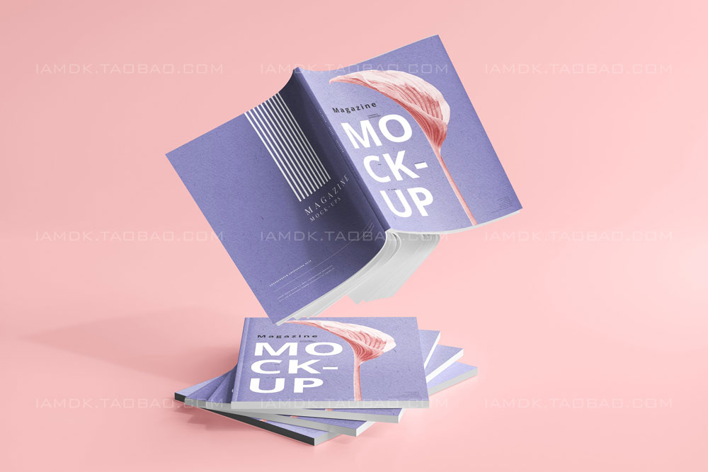 35款时尚产品目录宣传画册书籍封面设计展示Ps智能贴图样机模板 Magazine Mockups插图8