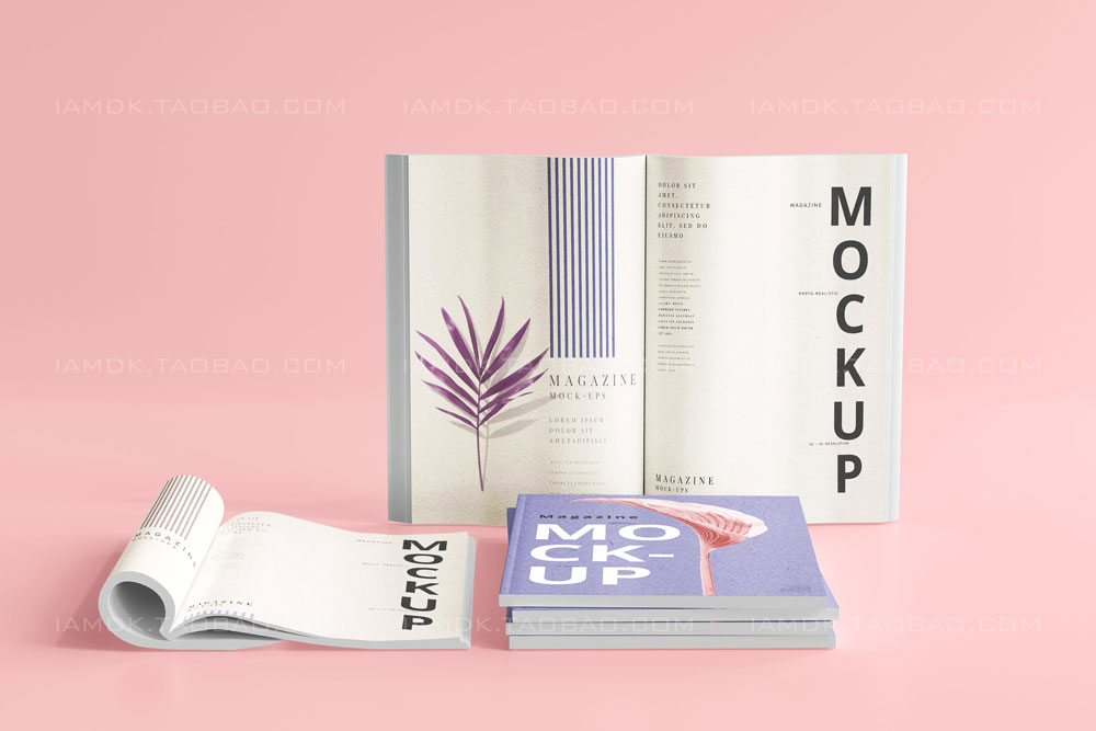 35款时尚产品目录宣传画册书籍封面设计展示Ps智能贴图样机模板 Magazine Mockups插图17