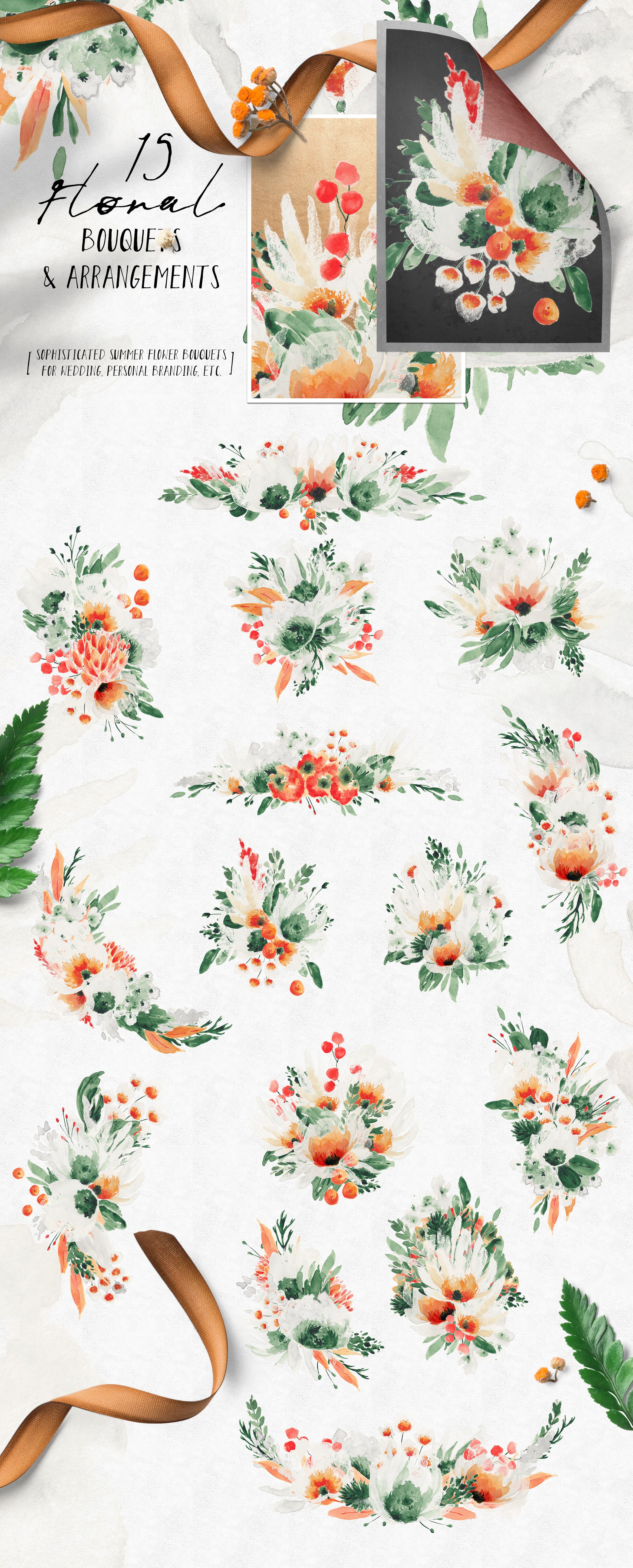 夏季野花花束树叶框架大写字母水彩背景PNG透明图片设计素材 Summer Wildflowers Illustration Pack插图1 夏季野花花束树叶框架大写字母水彩背景PNG透明图片设计素材 Summer Wildflowers Illustration Pack插图1