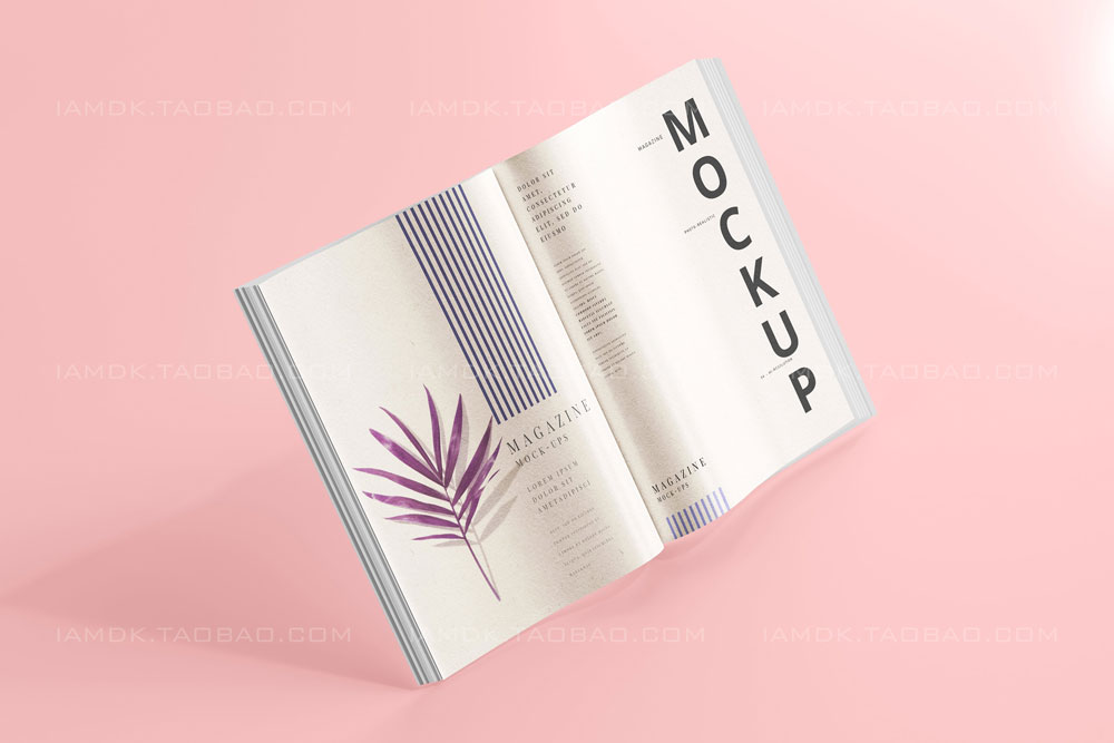 35款时尚产品目录宣传画册书籍封面设计展示Ps智能贴图样机模板 Magazine Mockups插图22