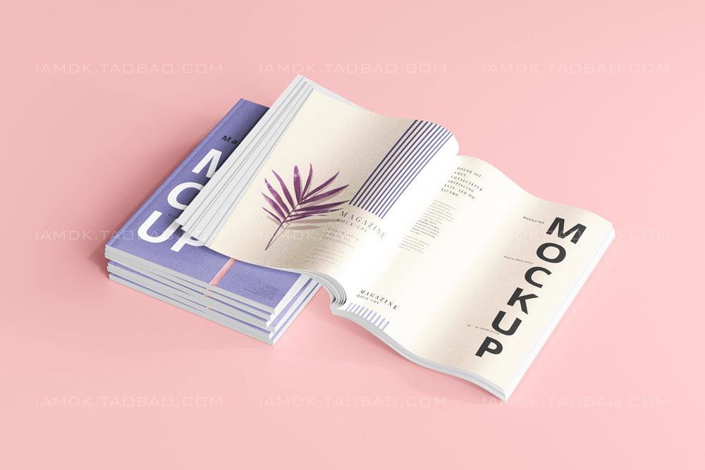 35款时尚产品目录宣传画册书籍封面设计展示Ps智能贴图样机模板 Magazine Mockups插图27