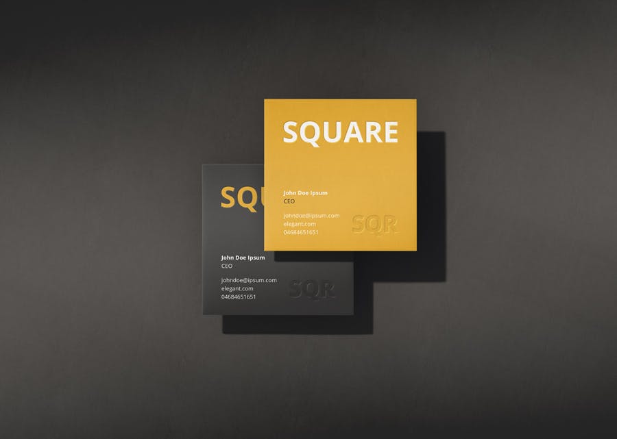 时尚品牌Logo设计方形名片卡片设计展示样机模板 Business Card Mockup Scenes Square插图9 时尚品牌Logo设计方形名片卡片设计展示样机模板 Business Card Mockup Scenes Square插图9