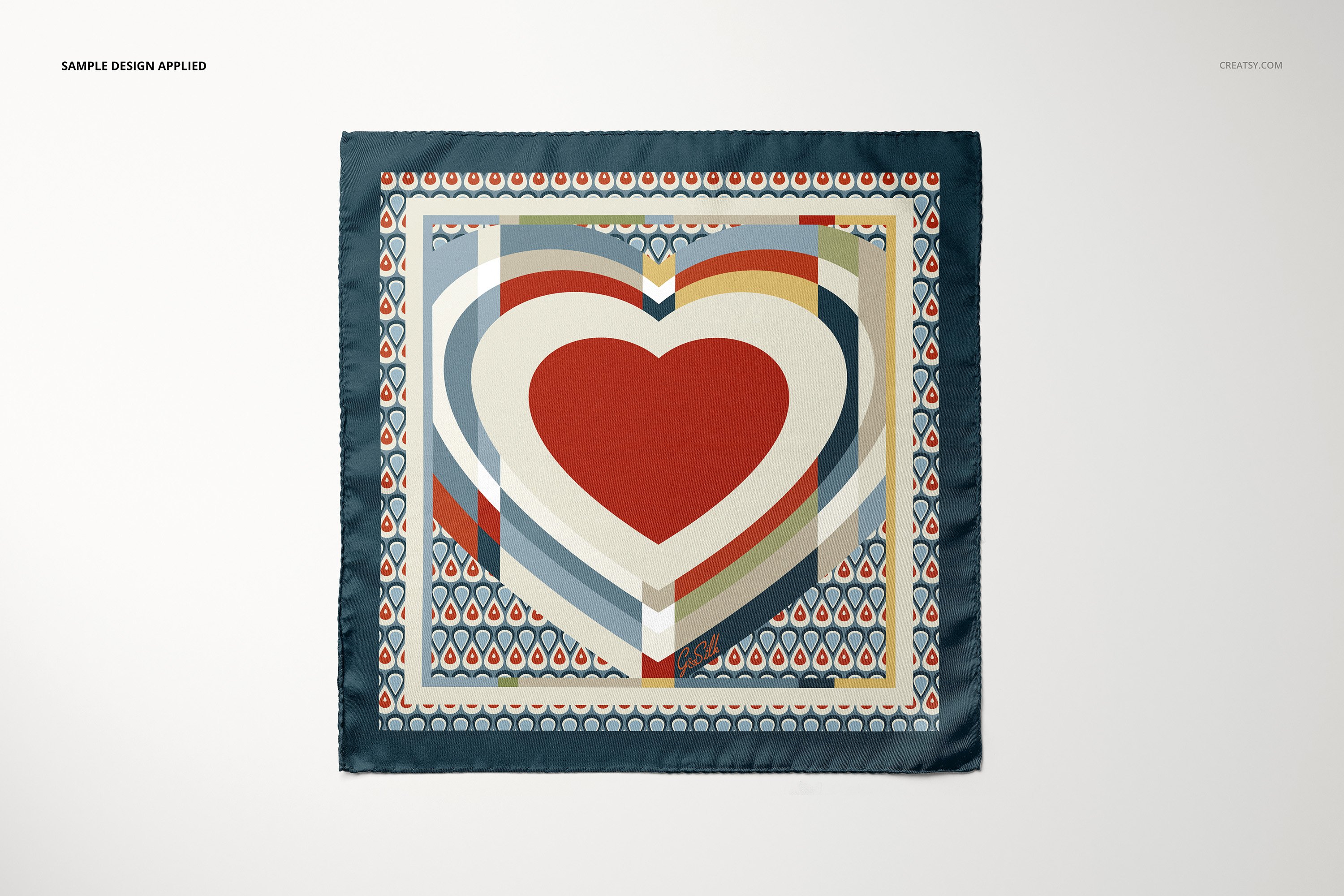 方形口袋丝巾手帕印花设计贴图样机模板套装 Pocket Square Mockup Set插图5 方形口袋丝巾手帕印花设计贴图样机模板套装 Pocket Square Mockup Set插图5