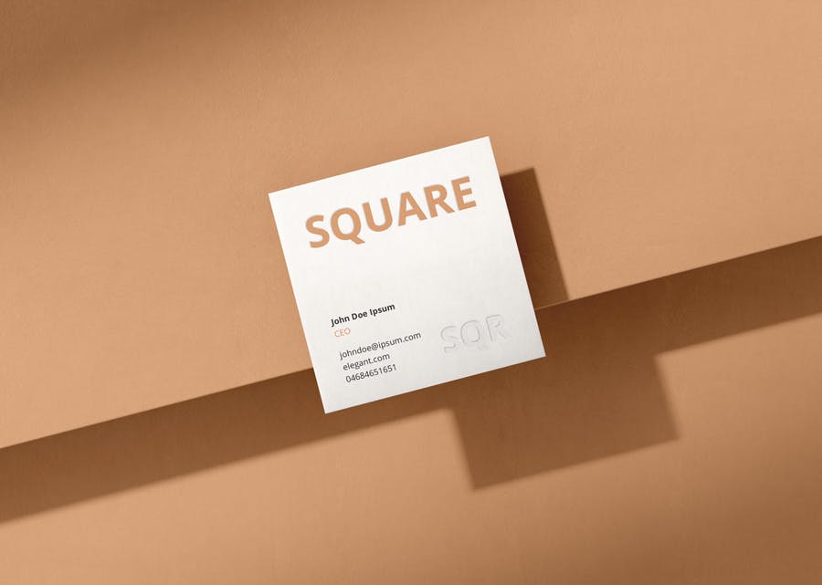 时尚品牌Logo设计方形名片卡片设计展示样机模板 Business Card Mockup Scenes Square插图 时尚品牌Logo设计方形名片卡片设计展示样机模板 Business Card Mockup Scenes Square插图