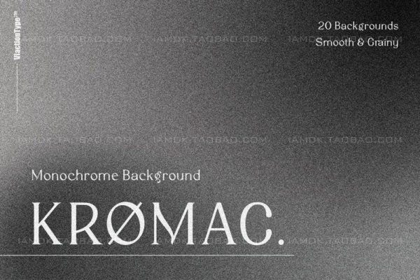 奢华典雅黑白渐变模糊颗粒噪点纹理背景图片设计素材 KROMAC – Monochrome Background