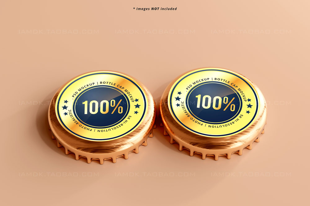 8款饮料啤酒瓶金属盖徽标Logo贴图样机模板 Bottle Caps Mockup插图 8款饮料啤酒瓶金属盖徽标Logo贴图样机模板 Bottle Caps Mockup插图
