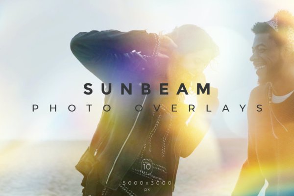 10款漏光日光照片叠加背景图设计素材 Sunbeam Photo Overlays