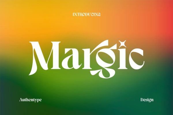 优雅杂志品牌标志设计衬线英文字体 Margic – Magic of Typeface