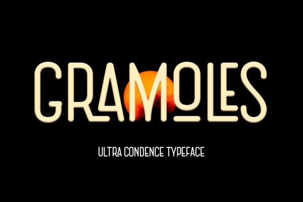 时尚杂志海报标志设计衬线英文字体 Gramoles