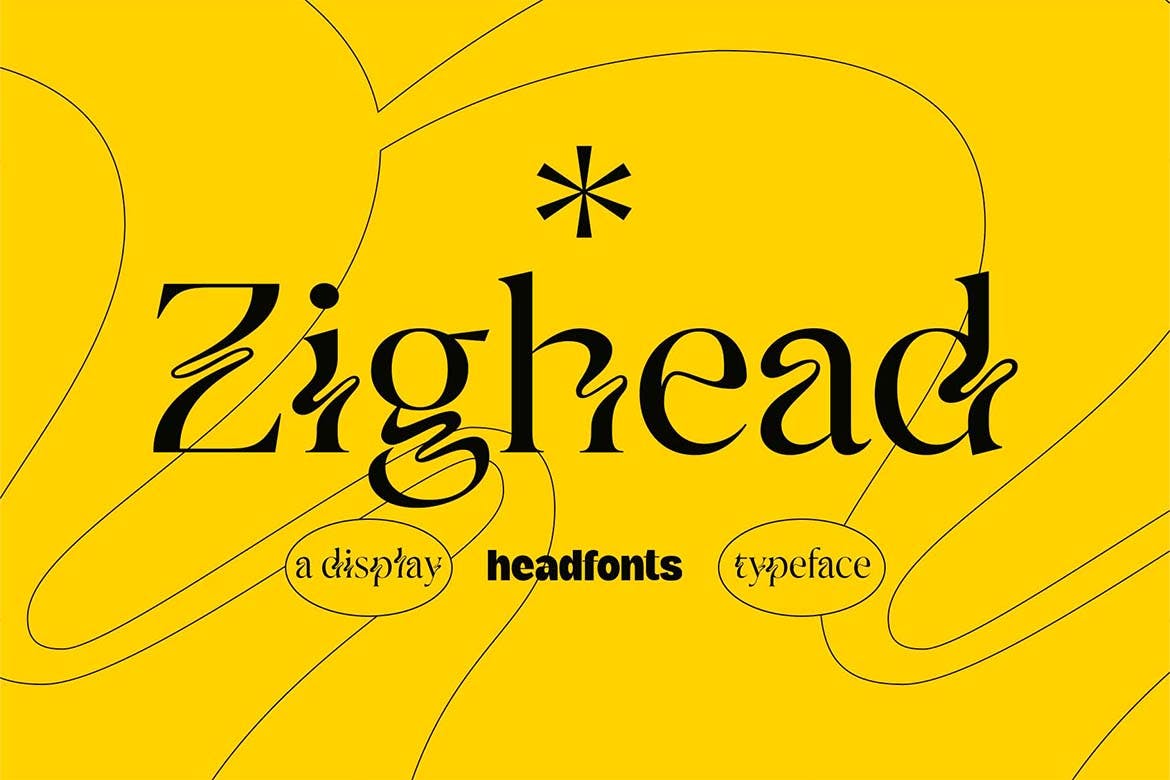 复古海报标识品牌设计衬线英文字体 Zighead Display Font插图 复古海报标识品牌设计衬线英文字体 Zighead Display Font插图