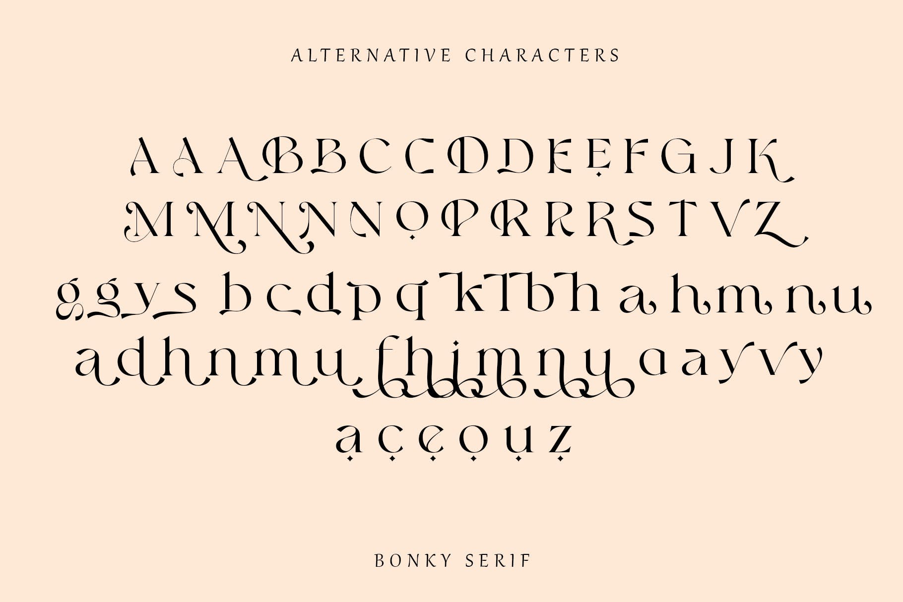 优雅品牌标题徽标logo设计衬线英文字体 Bonky serif插图9 优雅品牌标题徽标logo设计衬线英文字体 Bonky serif插图9