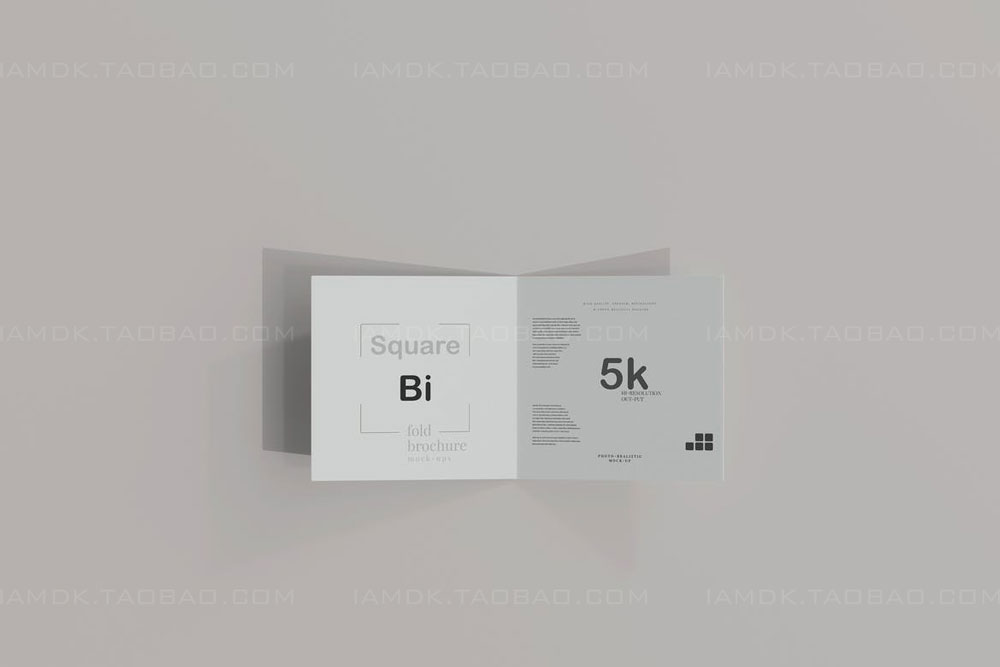 正放心两折页小册子设计展示贴图PSD样机模板 Square Bi Fold Brochure Mockup插图 正放心两折页小册子设计展示贴图PSD样机模板 Square Bi Fold Brochure Mockup插图