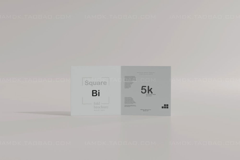 正放心两折页小册子设计展示贴图PSD样机模板 Square Bi Fold Brochure Mockup插图2 正放心两折页小册子设计展示贴图PSD样机模板 Square Bi Fold Brochure Mockup插图2