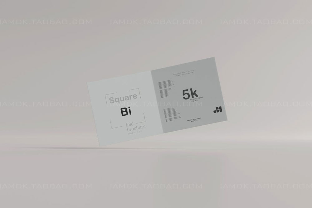 正放心两折页小册子设计展示贴图PSD样机模板 Square Bi Fold Brochure Mockup插图3 正放心两折页小册子设计展示贴图PSD样机模板 Square Bi Fold Brochure Mockup插图3