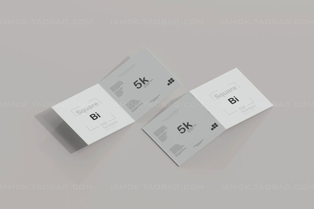 正放心两折页小册子设计展示贴图PSD样机模板 Square Bi Fold Brochure Mockup插图10 正放心两折页小册子设计展示贴图PSD样机模板 Square Bi Fold Brochure Mockup插图10
