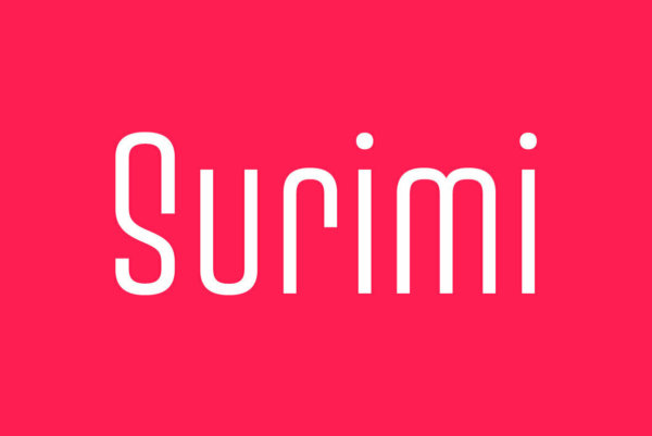 现代时尚压缩拉伸无衬线杂志排版标题Logo设计英文字体安装包 Surimi Font Family
