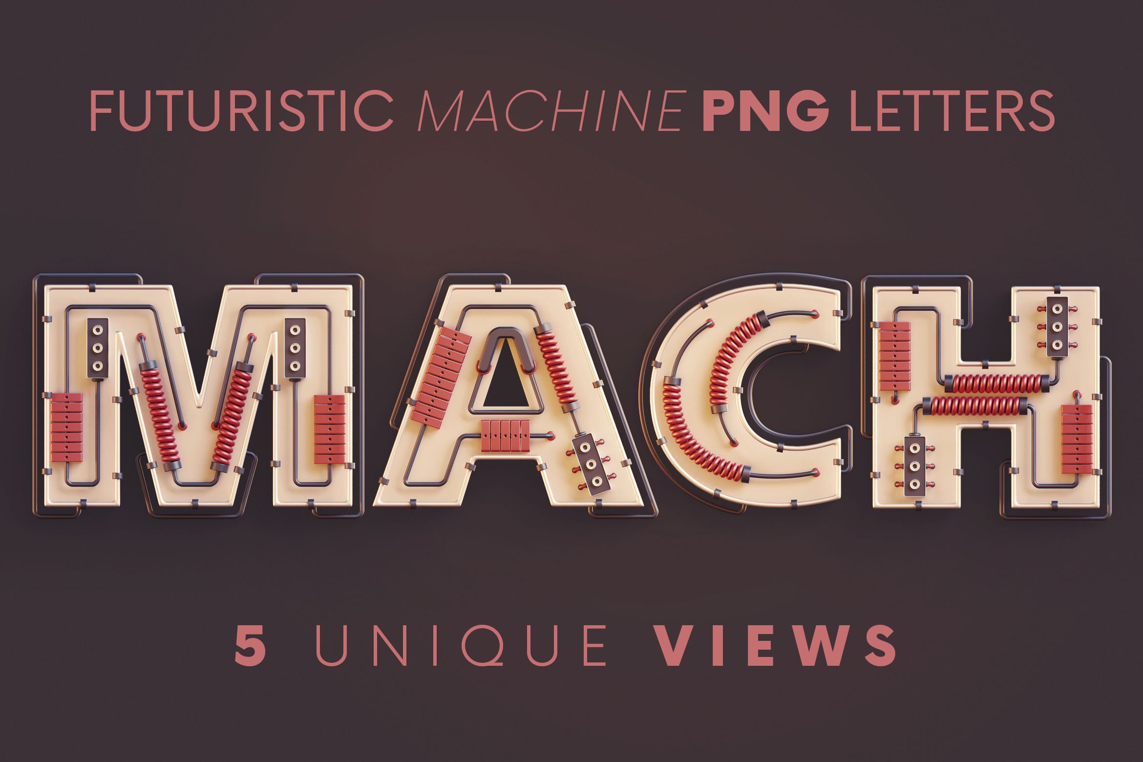 创意赛博朋克未来科幻工业风立体字母数字符号png免扣图片 futuristic