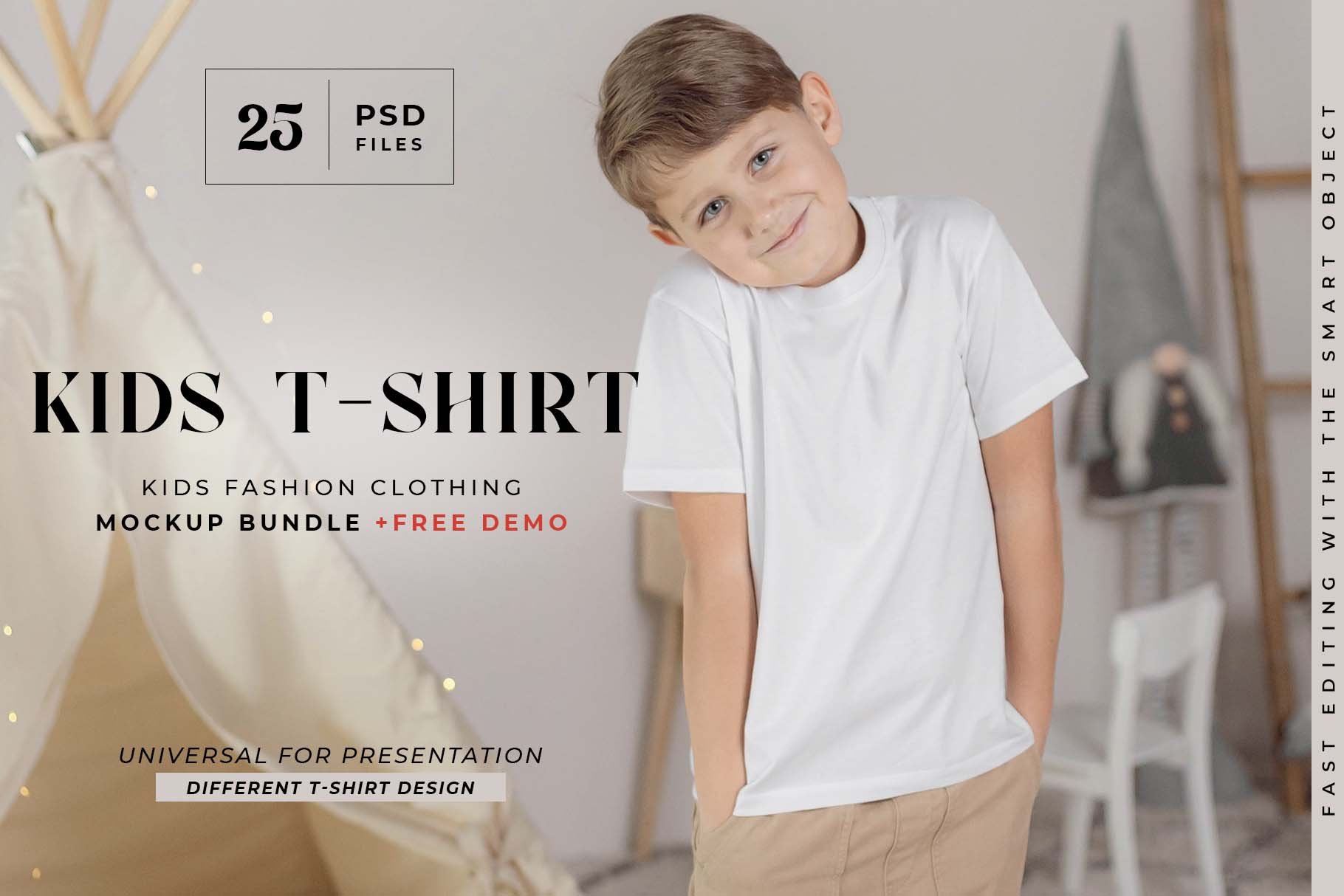25款儿童半袖T恤衬衫印花图案设计展示Ps贴图样机模板 Kids T-shirt Mockup Bundle插图 25款儿童半袖T恤衬衫印花图案设计展示Ps贴图样机模板 Kids T-shirt Mockup Bundle插图