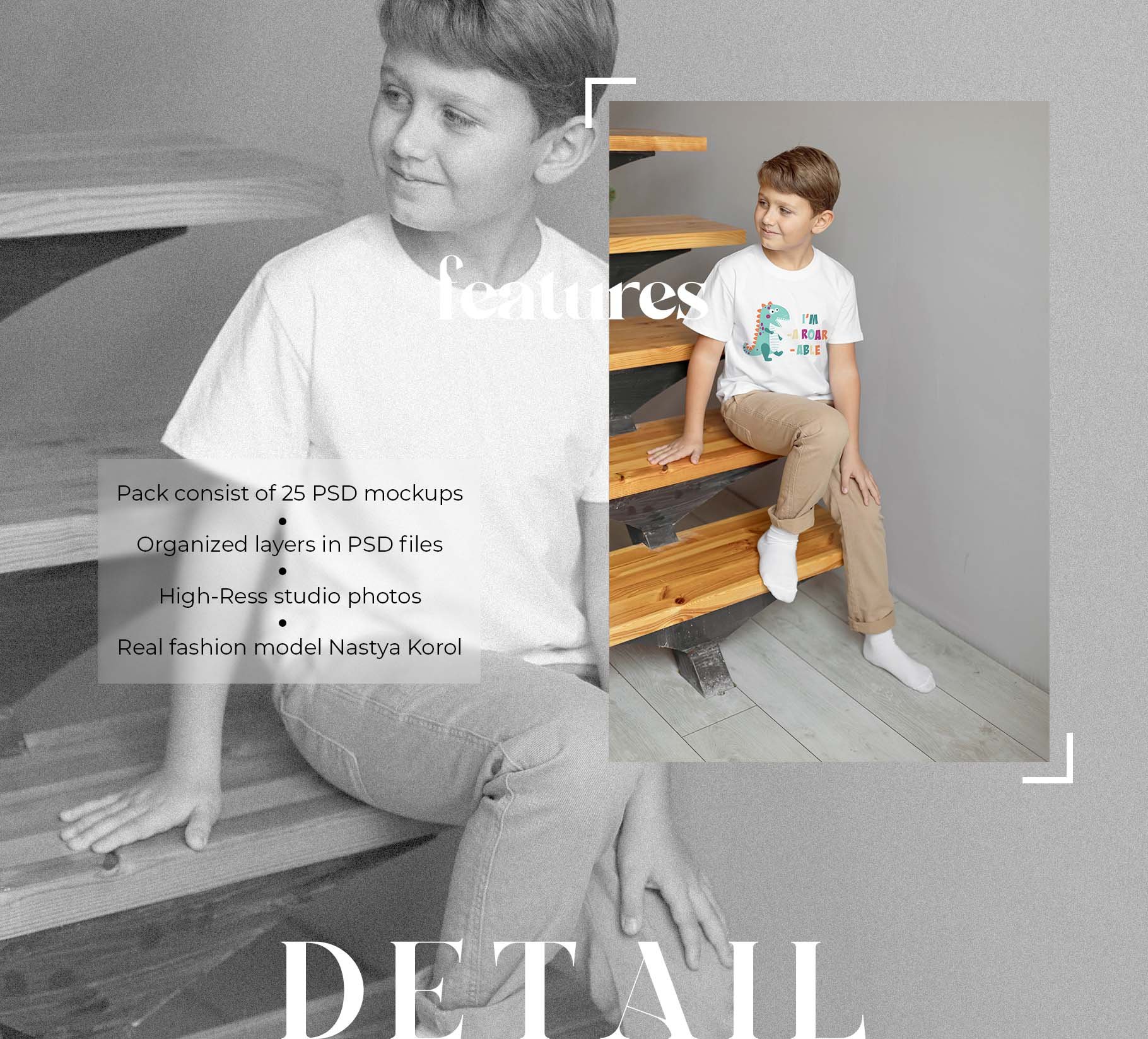 25款儿童半袖T恤衬衫印花图案设计展示Ps贴图样机模板 Kids T-shirt Mockup Bundle插图4 25款儿童半袖T恤衬衫印花图案设计展示Ps贴图样机模板 Kids T-shirt Mockup Bundle插图4