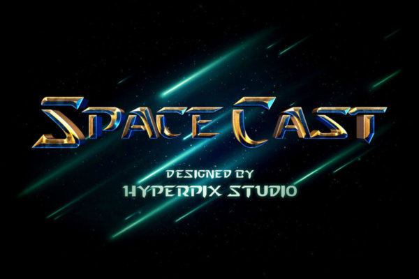 复古金属3D刀锋尖锐哥特科幻未来风游戏电影标题设计贴图PSD样机模板素材 Starcraft Text Effect