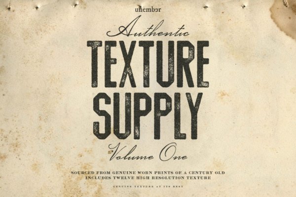 12款做旧磨损泛黄旧版画纸张纹理背景图片素材 Unember Texture Supply Volume 1