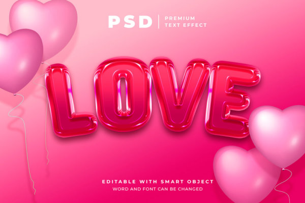 33款多彩3D立体质感标题Logo设计PSD样机展示源文件素材 Text Effect Vol.60