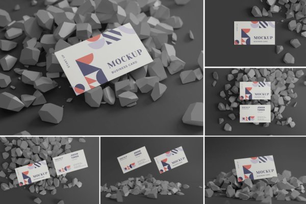 时尚商务名片卡片品牌Logo设计贴图样机模板素材 Fashionable Business Card Mockup