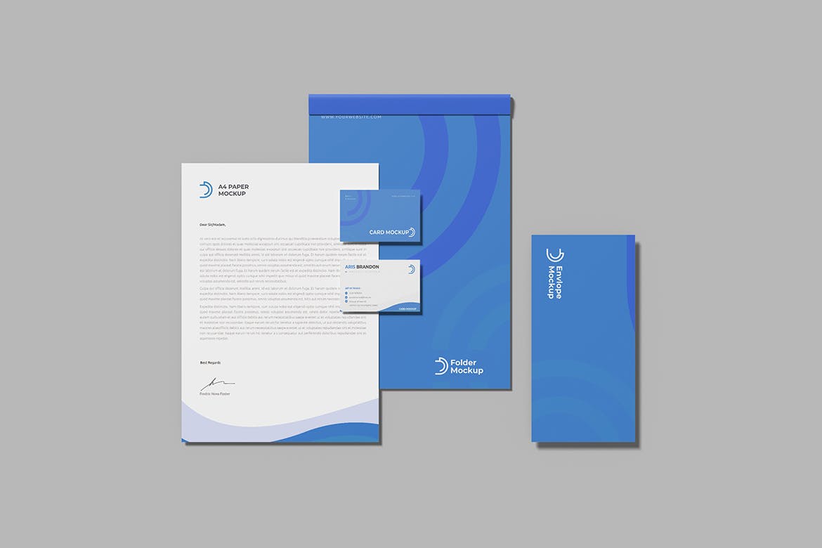 极简顶视图品牌VI设计办公用品名片信纸展示贴图样机 Minimalist Top View Stationery Mockup插图1 极简顶视图品牌VI设计办公用品名片信纸展示贴图样机 Minimalist Top View Stationery Mockup插图1