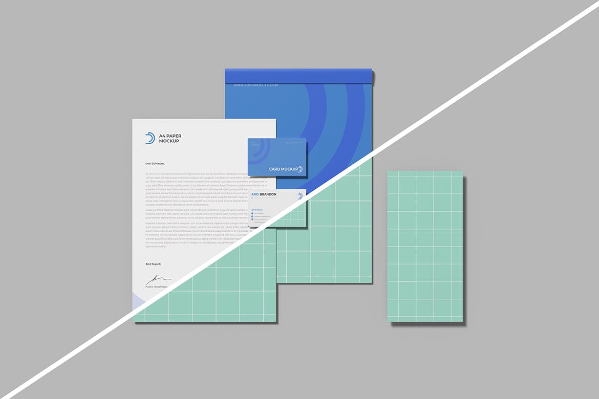 极简顶视图品牌VI设计办公用品名片信纸展示贴图样机 Minimalist Top View Stationery Mockup插图2 极简顶视图品牌VI设计办公用品名片信纸展示贴图样机 Minimalist Top View Stationery Mockup插图2