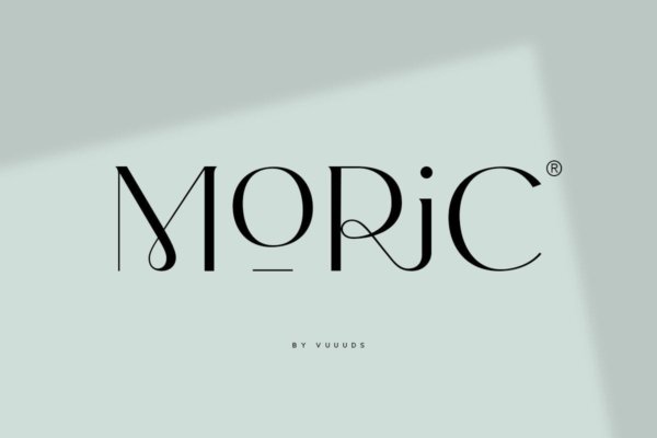 现代时尚杂志海报徽标logo设计衬线英文字体 Moric Font